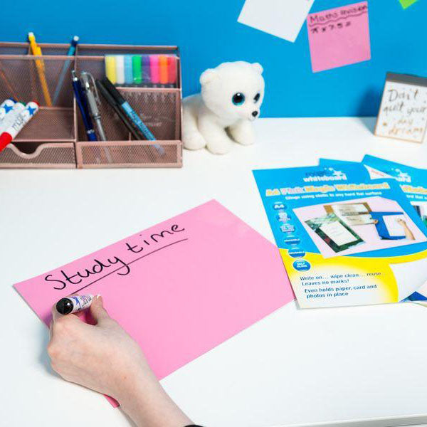Magic Whiteboard Letter-sized 20 Sheets PINK (8.25” x 11.75”) Portable –  Magic Whiteboard Products