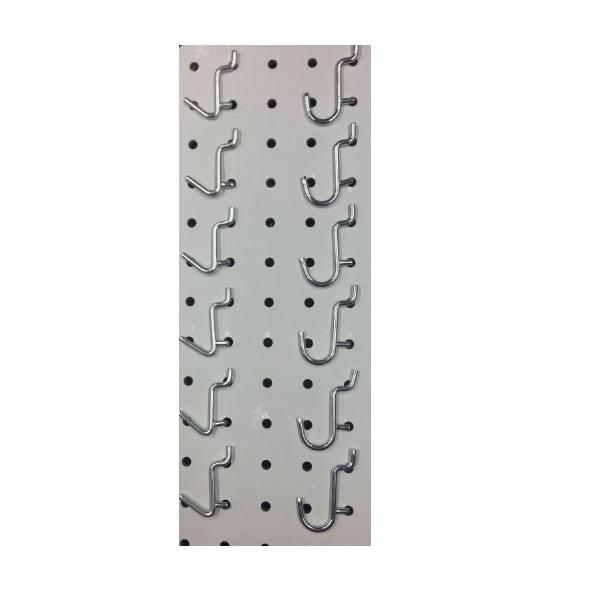  ProCraft Brand (100 Pack) 2 Inch White Plastic Peg Hooks for  1/8 to 1/4 Pegboard. USA Made : Industrial & Scientific